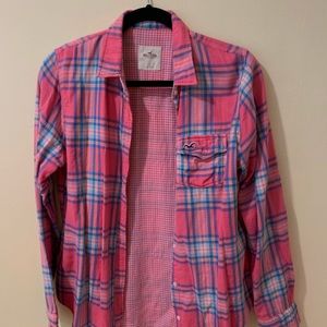 Pink Hollister Flannel